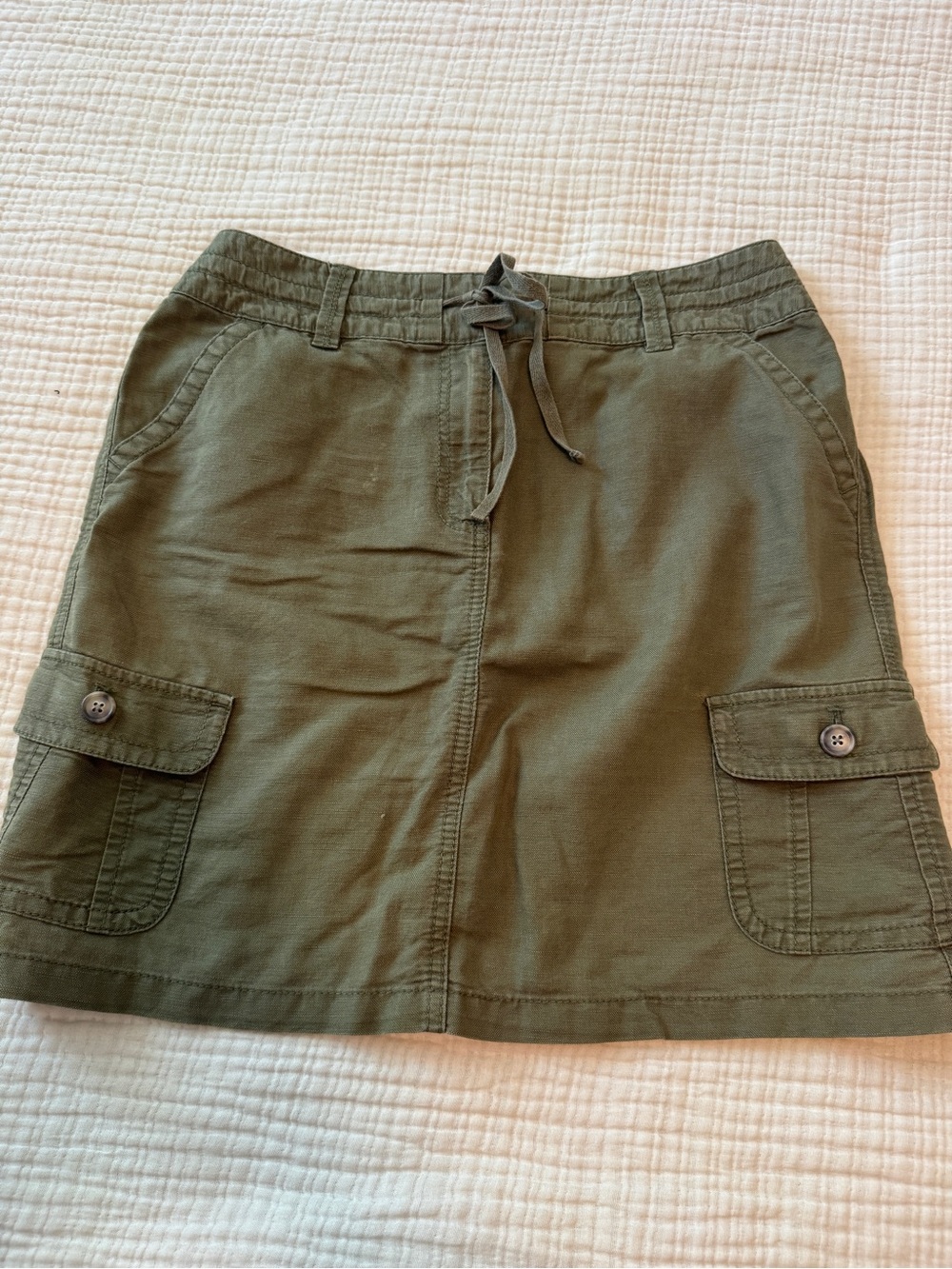 Ann Taylor Olive Green Cargo Mini Skirt